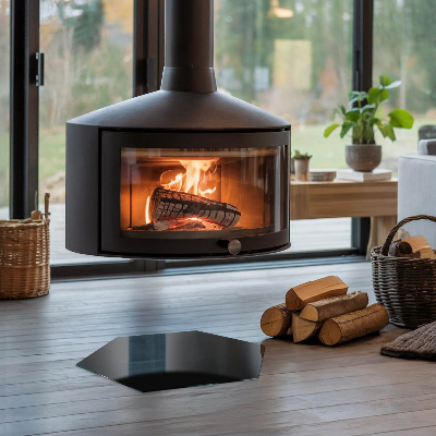 Glass hearth pad Color Black