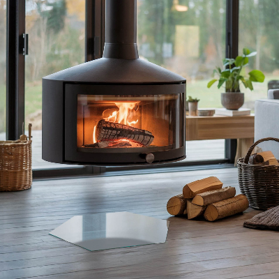 Glass hearth plate Color Gray