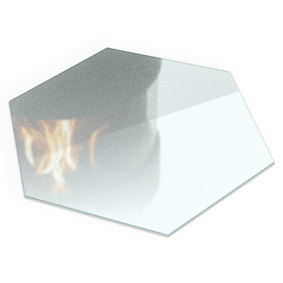  Semi-transparent hexagonal tiles