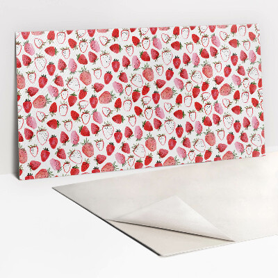 Panel wall covering Red strawberries