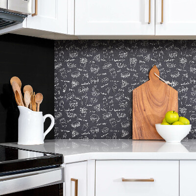 Panel wall covering Cartoon fast food motifs