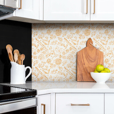 Pvc wall cladding Yellow pasta motif