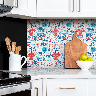 Panel wall covering Cartoon food motif