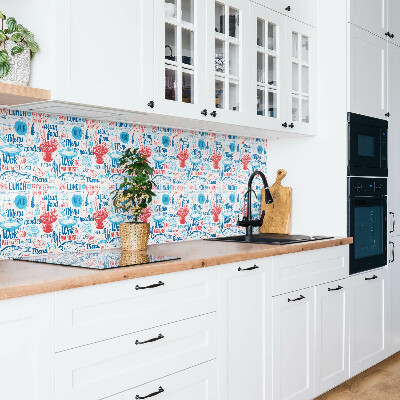 Panel wall covering Cartoon food motif