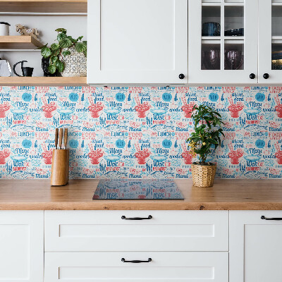 Panel wall covering Cartoon food motif