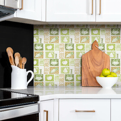 Bathroom wall panel Vegetables and fruits