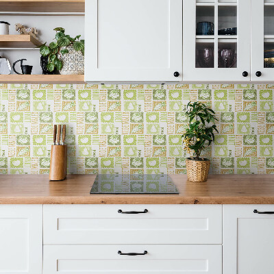 Bathroom wall panel Vegetables and fruits