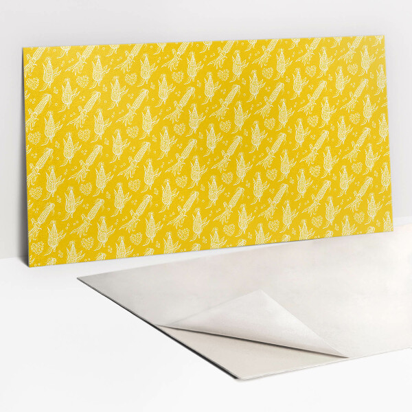 Panel wall covering Yellow cartoon corn