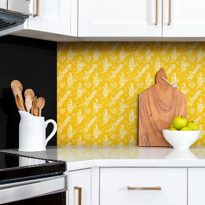 Panel wall covering Yellow cartoon corn