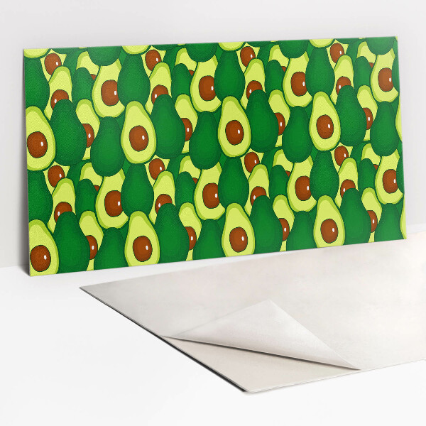 Wall panel Green cartoon avocado