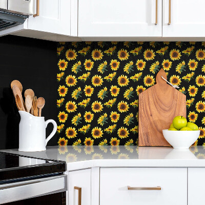 Bathroom wall panel Sunflowers