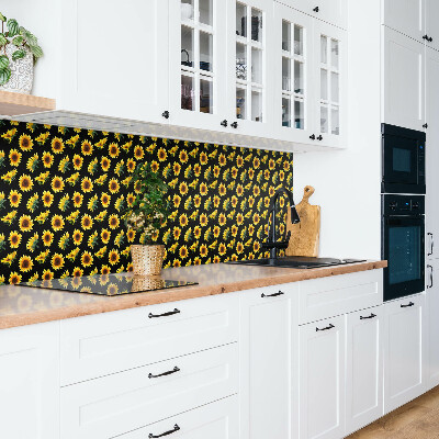 Bathroom wall panel Sunflowers