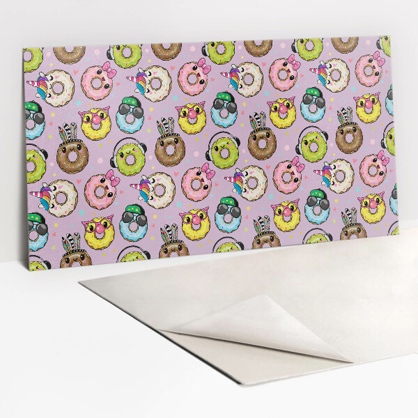 Wall paneling Cartoon donuts donuts