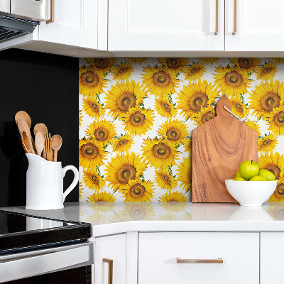 Bathroom wall panel Sunflowers