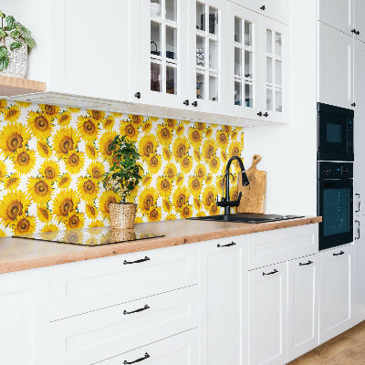 Bathroom wall panel Sunflowers