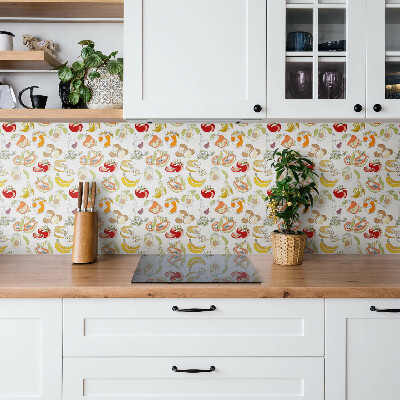 Bathroom wall panel Fruits and vegetables