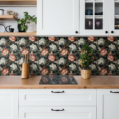 Panel wall covering Colorful flowers