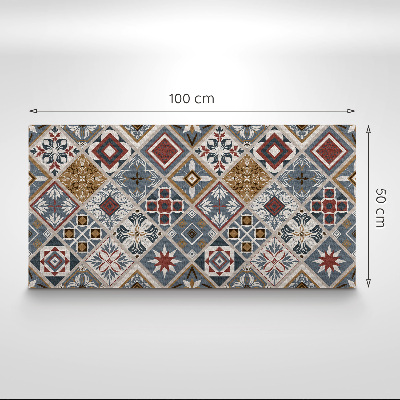 Panel wall covering Gray tiles with a Portuguese motif