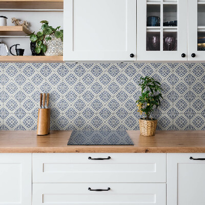 Panel wall covering Portuguese blue tiles