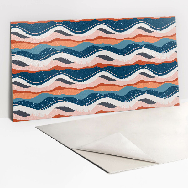 Panel wall covering Abstract colorful waves