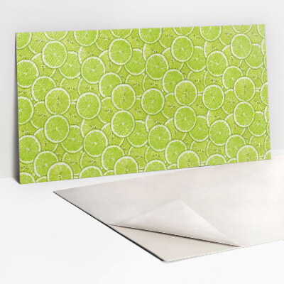 Decorative wall panel Green lime slices