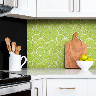 Decorative wall panel Green lime slices