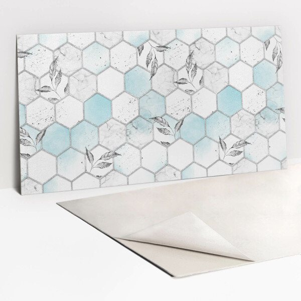 Pvc wall panel Hexagons and leaves