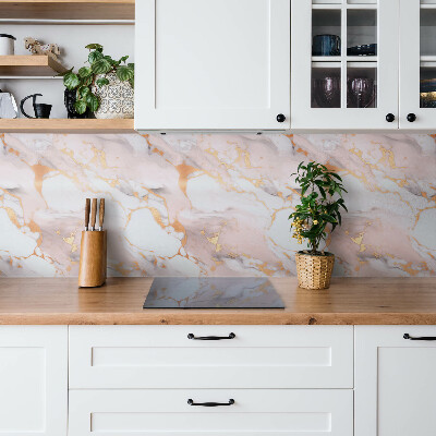 Pvc wall cladding Pastel marble and gold