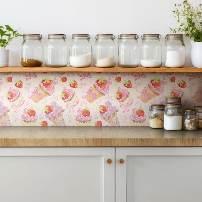 Pvc wall panels Colorful fruit cupcakes