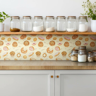 Pvc wall panels Donuts, croissants and muffins