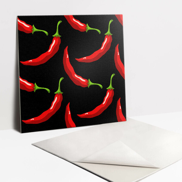 Self adhesive vinyl tiles Chilli pepper