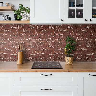 Vinyl tiles wall Coffee themes and inscriptions