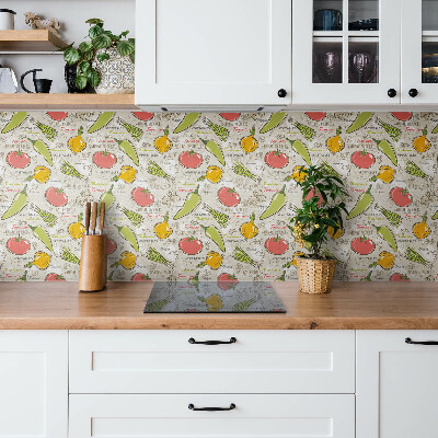 Self adhesive vinyl floor tiles Colorful vegetables