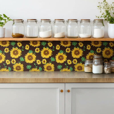 Self adhesive vinyl tiles Yellow sunflowers