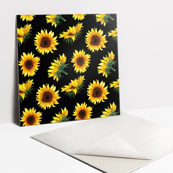 Vinyl flooring tiles Sunflowers