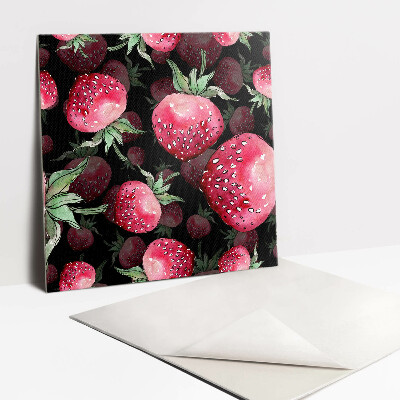 Pvc wall panels Cartoon strawberries