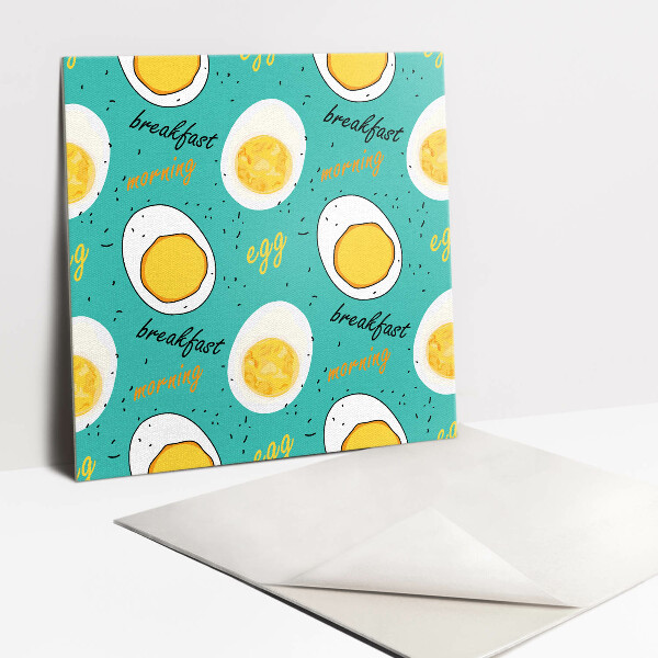 Vinyl tiles wall Egg and breakfast theme