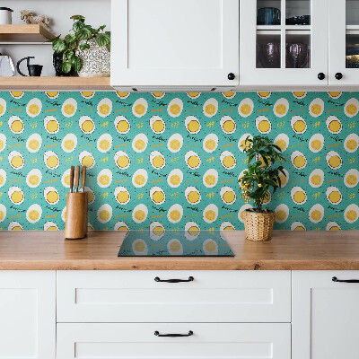 Vinyl tiles wall Egg and breakfast theme