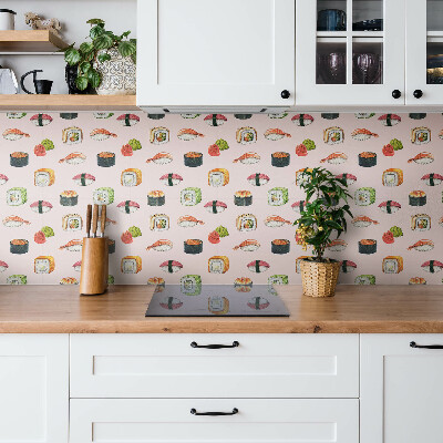 Vinyl tiles wall Cartoon sushi