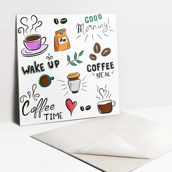 Vinyl flooring tiles Cartoon coffee