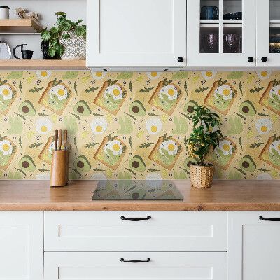 Vinyl flooring tiles Toast with avocado and egg