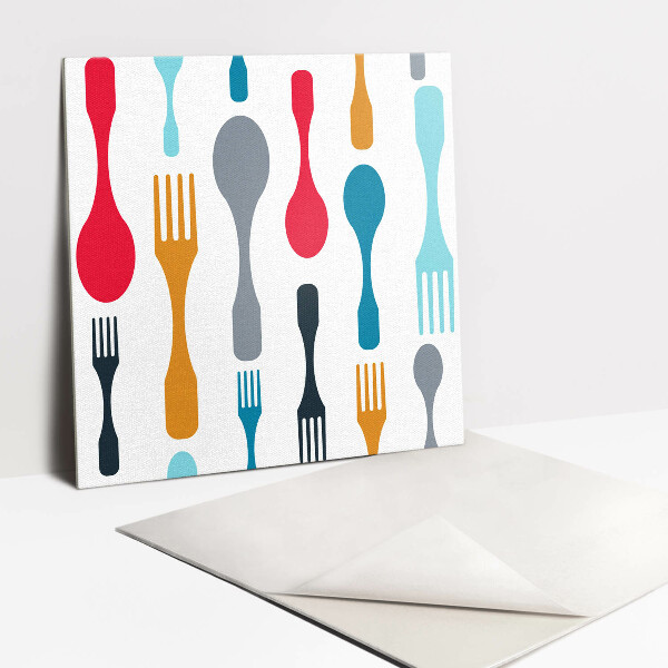 Pvc panels Colorful cutlery