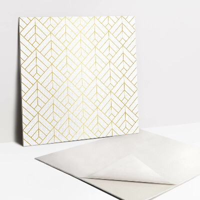 Self adhesive vinyl tiles Golden geometry