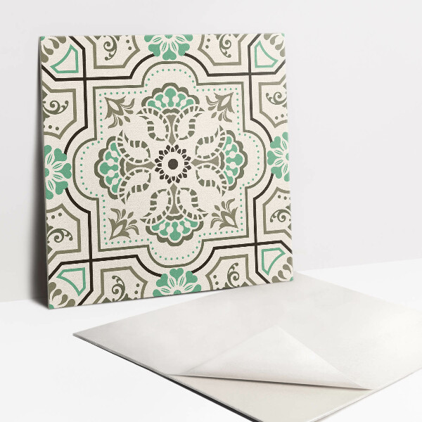 Self adhesive vinyl tiles Green ornament