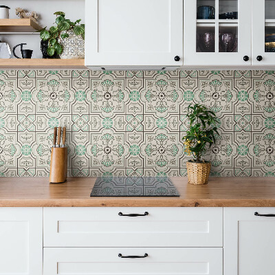 Self adhesive vinyl tiles Green ornament