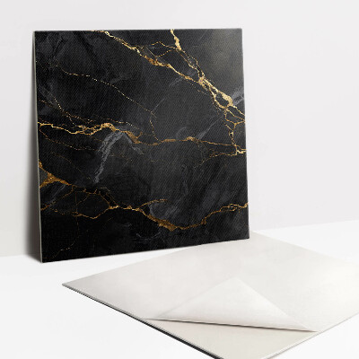 Vinyl tiles Dark marble and gold