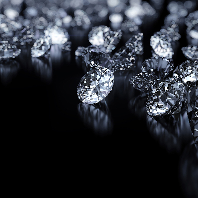 Fabric roller blind Diamonds and sparkle