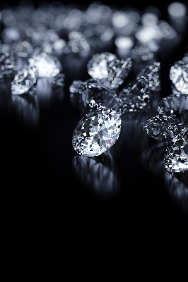 Fabric roller blind Diamonds and sparkle