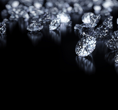 Fabric roller blind Diamonds and sparkle