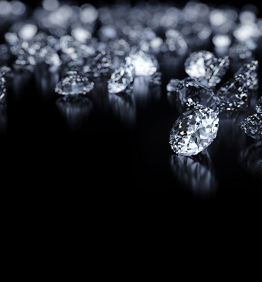 Fabric roller blind Diamonds and sparkle